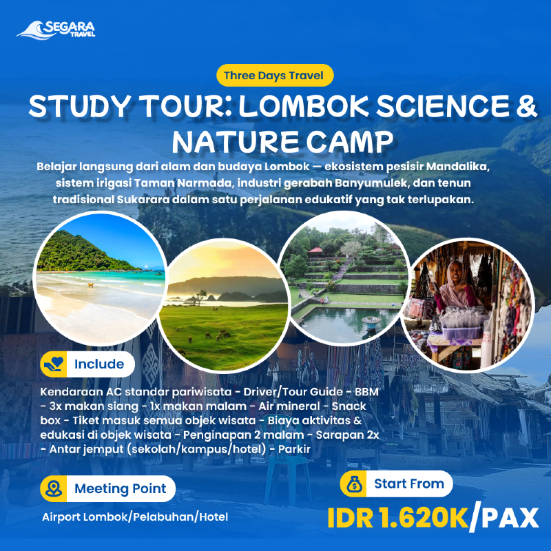 Kegiatan study tour di Lombok meliputi ekosistem pesisir, irigasi tradisional, gerabah, dan tenun